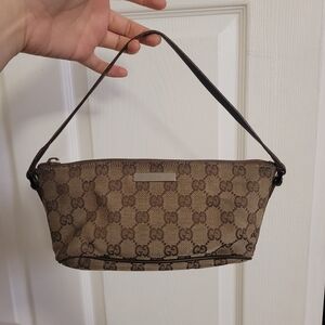 Gucci GG Canvas Boat Pochette Bag